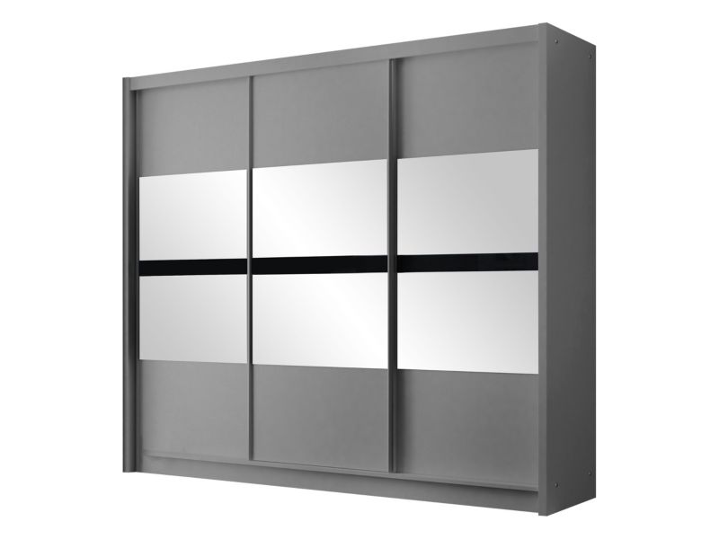 Szafa MIRJAN 24 z lustrem Batumi 250 grafit/czarny 1 szt.