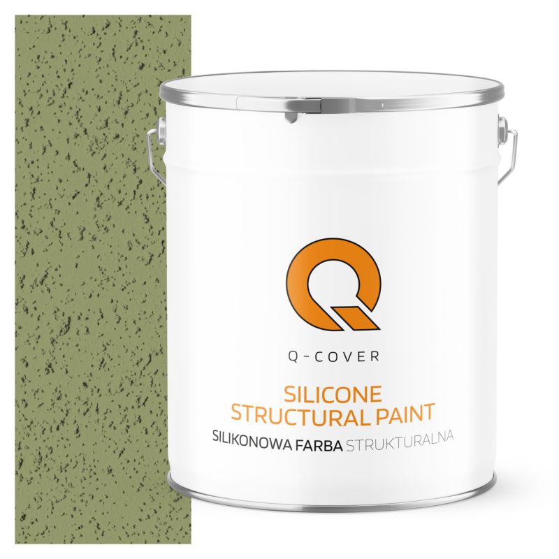 Farba Strukturalna Elewacyjna Silikonowa Fasadowa Q-Cover Kakaowy F545 Mat 5L