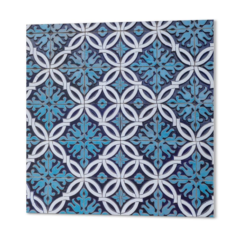 Paczka Kafelków Winylowych PCV ArtPrintCave 30x30 cm Wzór geometryczny z motywem kwiatowym 9 szt.