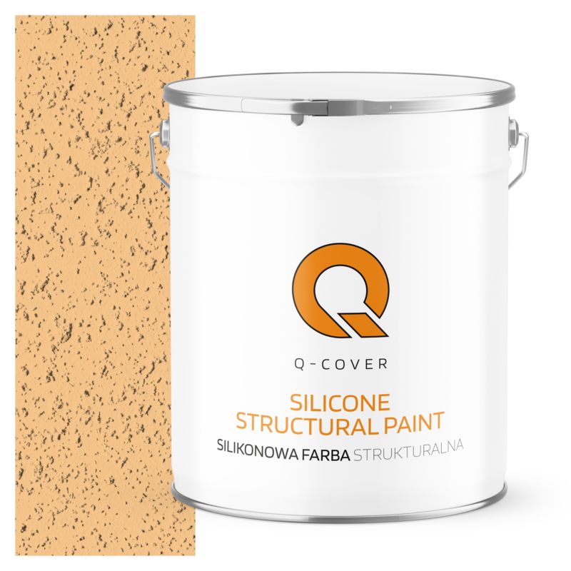 Farba Strukturalna Elewacyjna Silikonowa Fasadowa Q-Cover Zielony jasny F483 Mat 5L