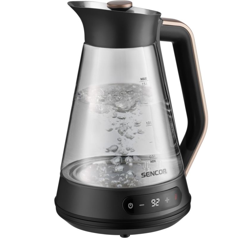 Czajnik Sencor SWK 1595BK Z Regulacją Temperatury Szklany 1.5L Mocny 2150W 1szt