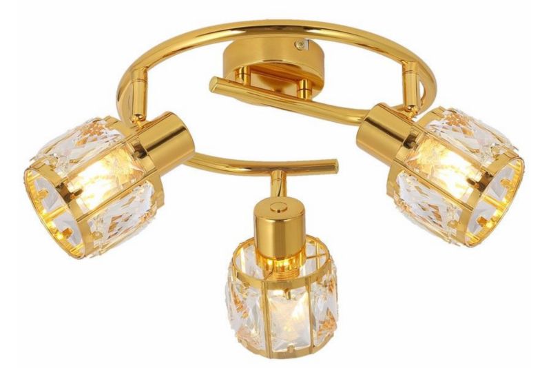 Lampa sufitowa wisząca Reality Crownie 1795 złota kryształowa 3xE14 x 1 szt.