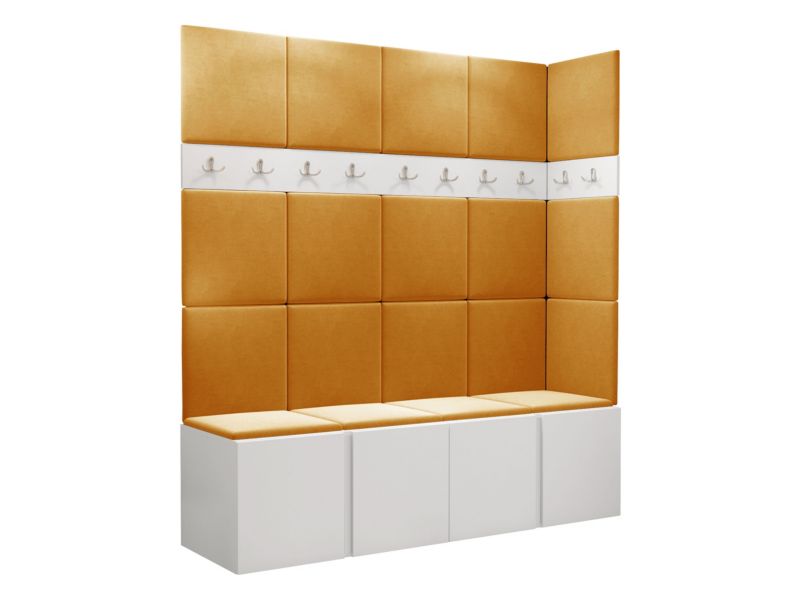 Garderoba MIRJAN 24 Orion II biały + żółty 1 kpl.