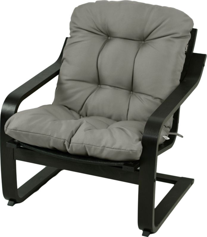 Poduszka na fotel Poang Ikea AMPO niskie oparcie szary gładki 1 szt.