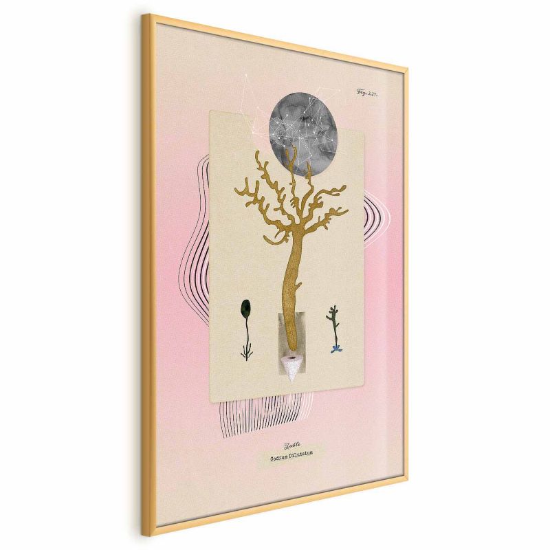Plakat Artgeist Niezwykła roślina 60x90 cm z ramą złotą 1 szt