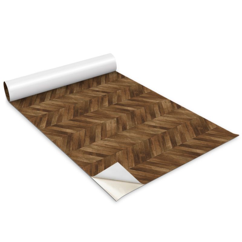 Okleina Meblowa Do Sypialni I Garderoby Wallfluent 100x50 cm Brązowe deski Okleina Na Biurko I Regał 1 rol.