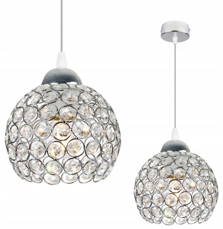 Lampa sufitowa wisząca Light Home LH Crystal 1x E27 60W biały 1szt.