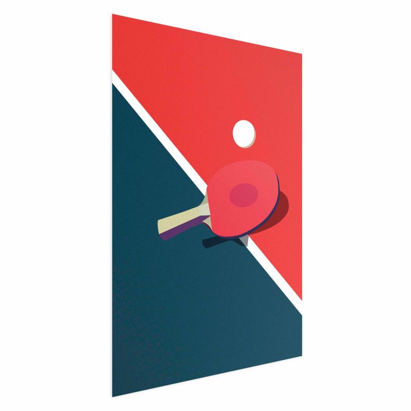 Plakat Artgeist Tenis stołowy 60x90 cm bez ramy 1 szt