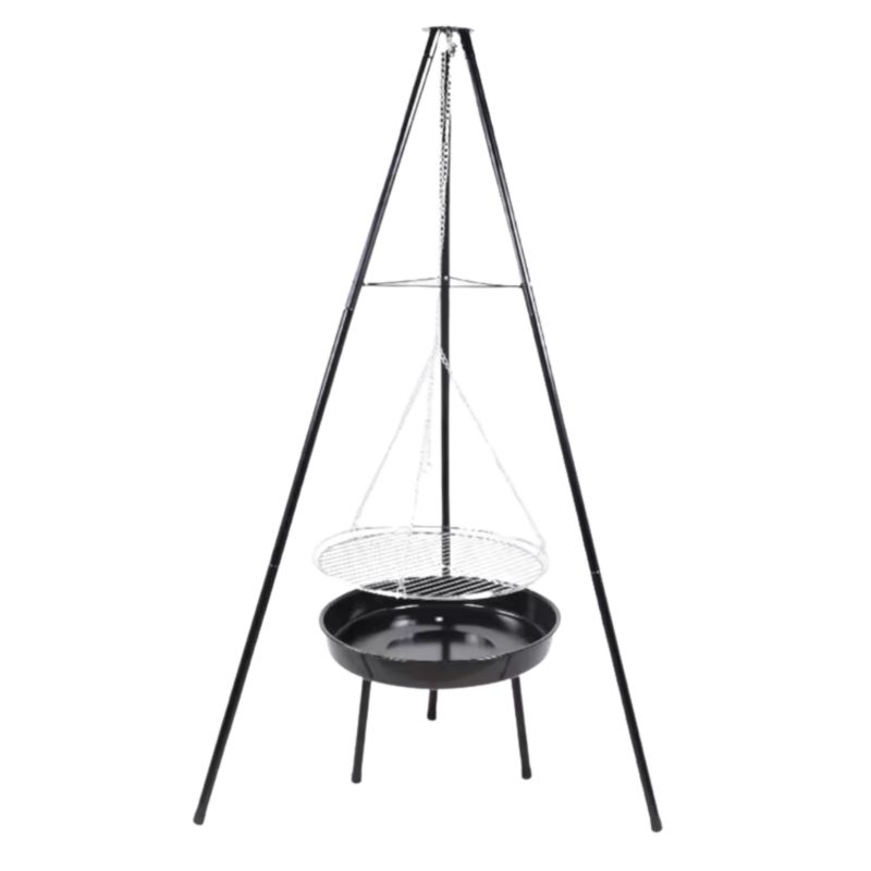 Grill trójnóg Bauhus palenisko ogrodowe węglowy wiszący regulowany 1 szt.