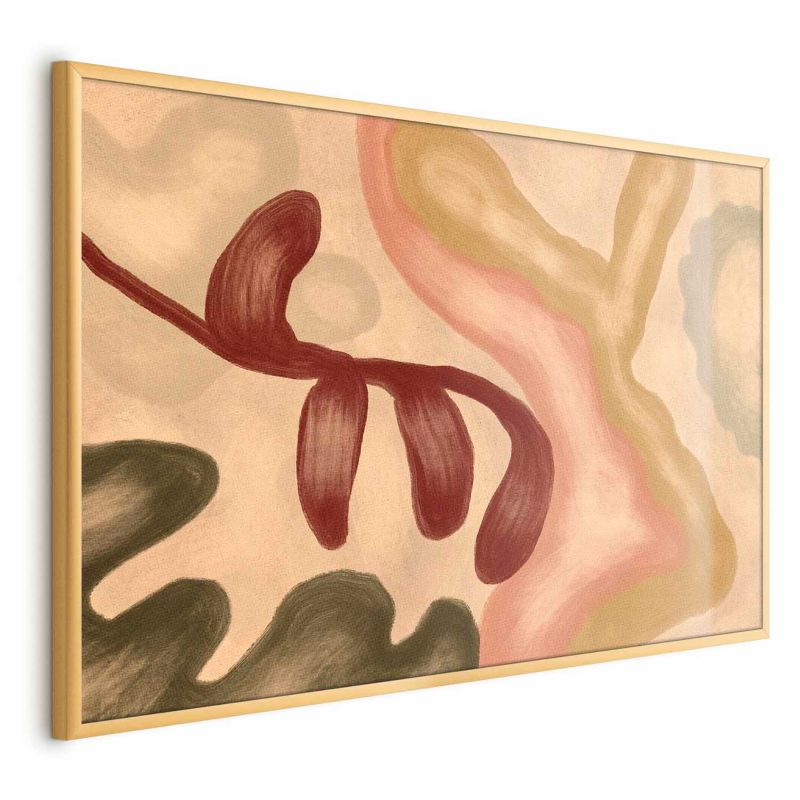 Plakat Artgeist Kolorowe kształty 30x21 cm z ramą złotą 1 szt