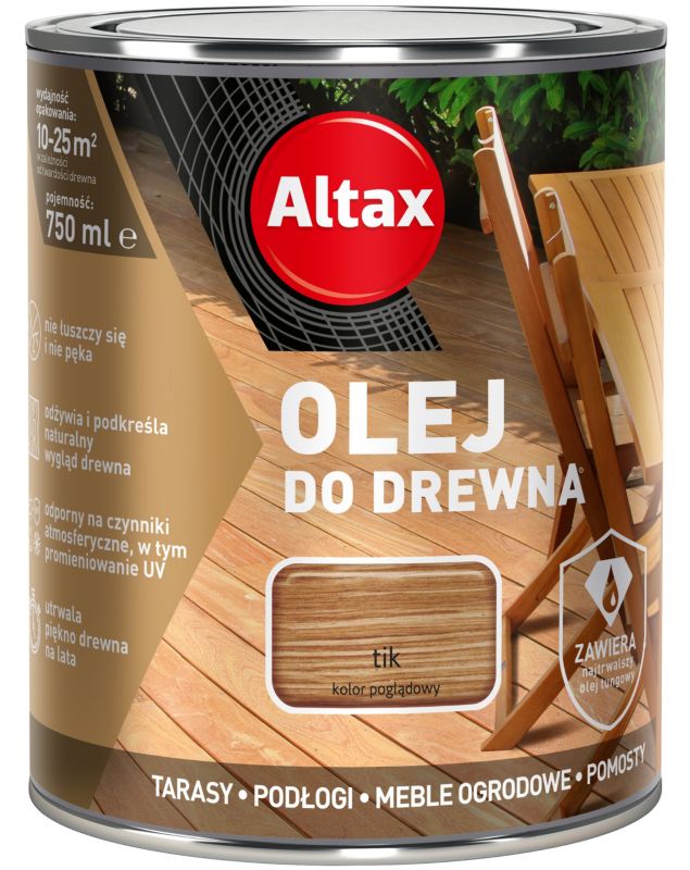Olej do drewna Altax tik 0,75 l