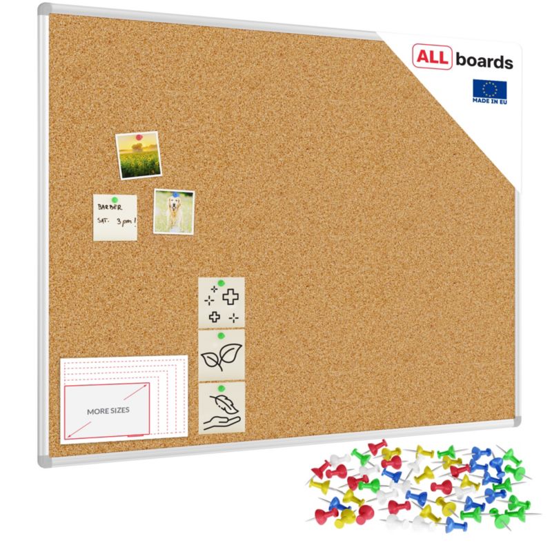 Tablica korkowa ALLboards 120x90 cm rama aluminiowa 1 szt.