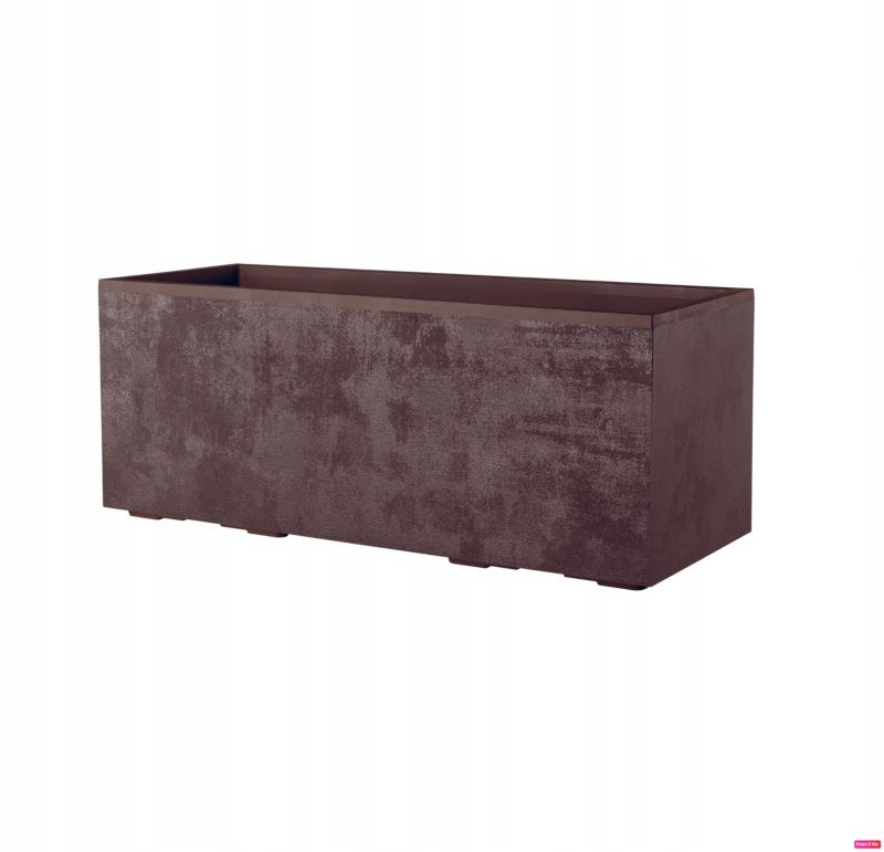 Donica DEROMA MILLENNIUM CASSETTA 99cm BRĄZOWA na kółkach mrozoodporna trwała 1szt