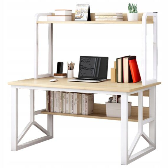 Biurko komputerowe Rebiko jasny dąb gamingowe 120 cm 1 szt.