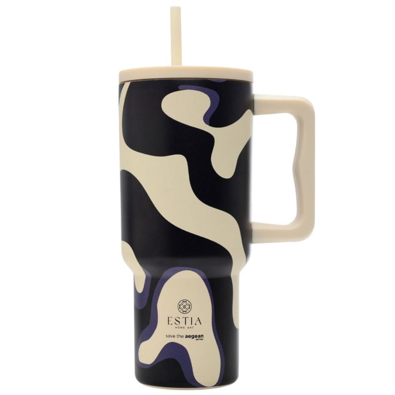 Kubek Termiczny Ze Słomką Bold Drift Estia Stal Nierdzewna Kremowy 900 Ml 1 Szt.