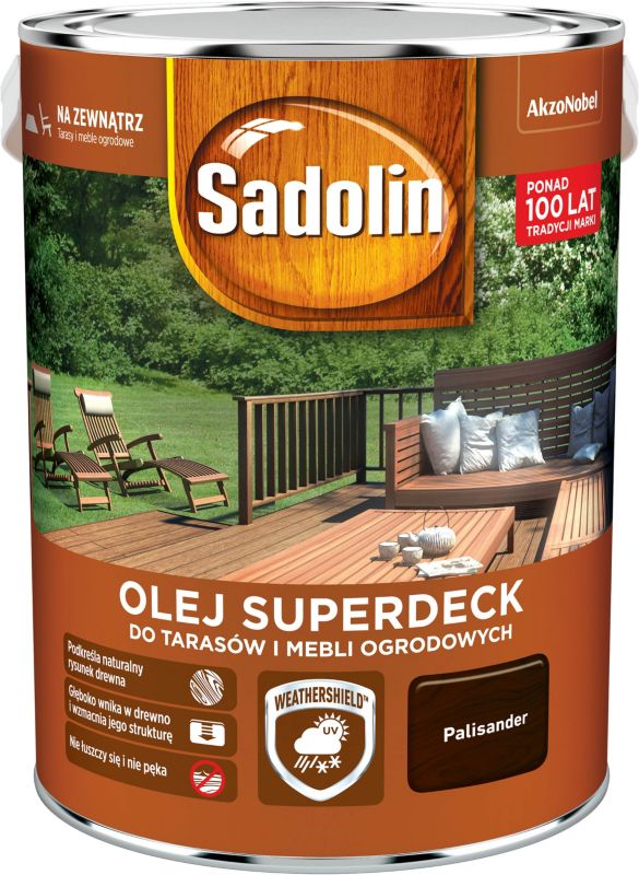 Olej do drewna Sadolin Superdeck palisander 5 l