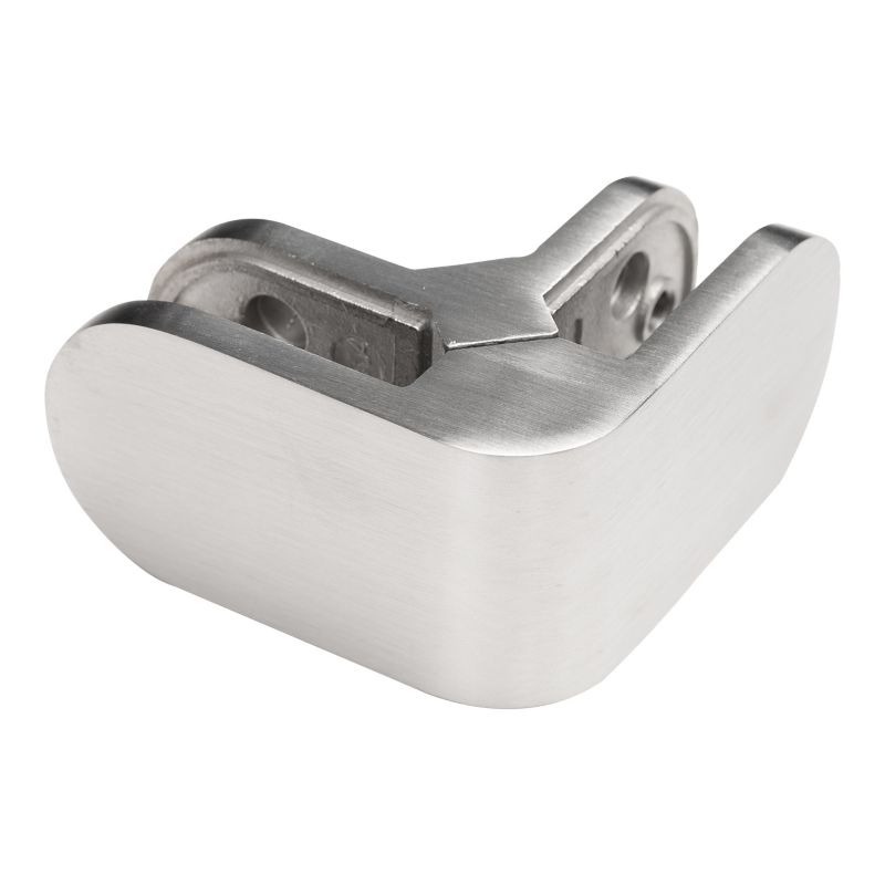Uchwyt do szkla PINOX narozny 90 stopni 82x45mm stal nierdzewna AISI 304 satyna 1 szt