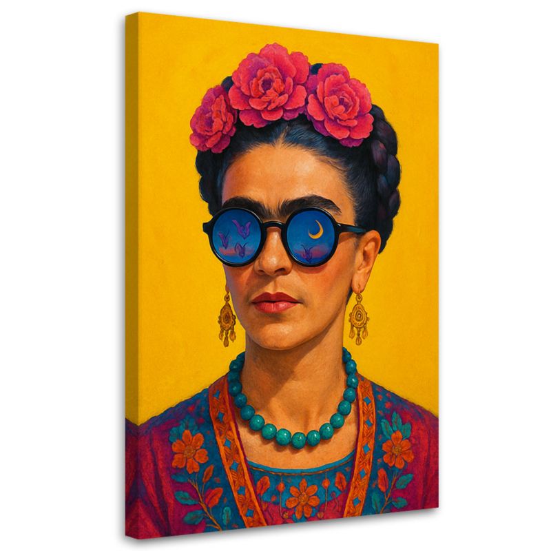 Obraz nowoczesny Feeby Frida Kahlo Portret Kobiety Pop Art 80x120cm 1szt