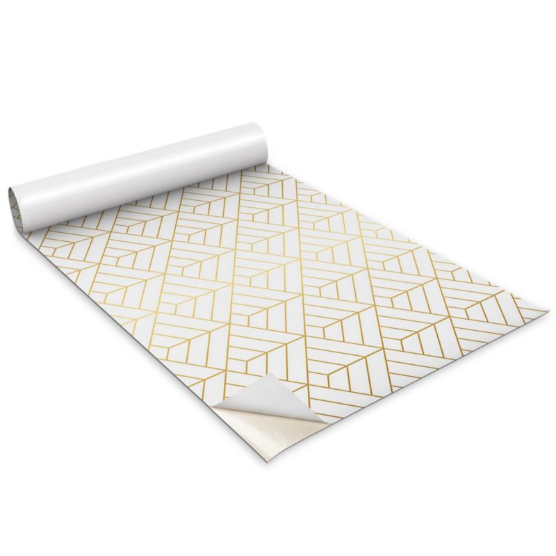 Okleina Meblowa Wallfluent 100x50 cm Geometryczny wzór Folia Na Meble I Szafki 1 rol.