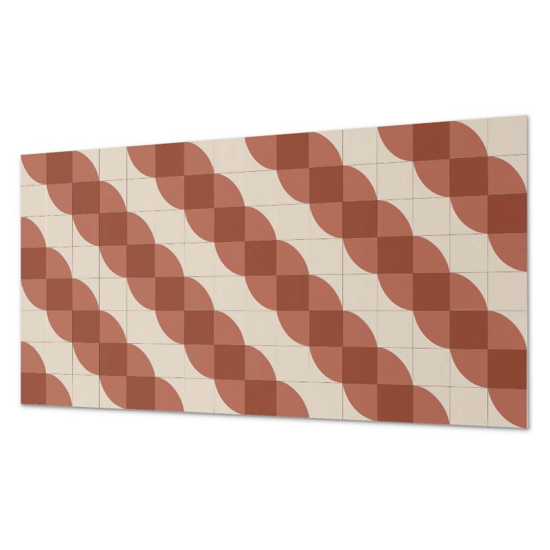 Okładzina Ścienna Z Grafiką PCV ArtPrintCave 100x50 cm Geometryczny wzór falisty 1 szt.