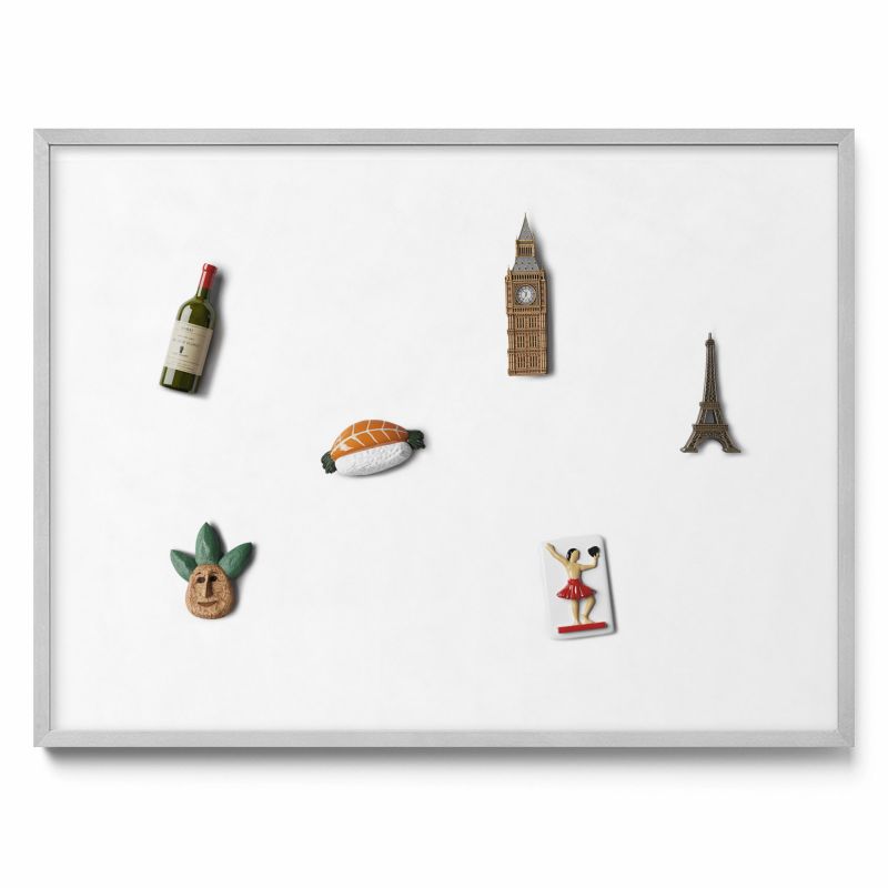 Tablica magnetyczna na ścianę Tulup 80x60 cm Kolor biały w srebrnej ramie 1 szt.