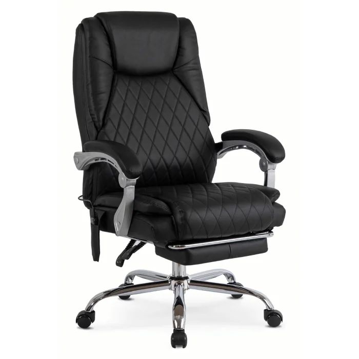 Fotel Mebel Elite GIORGIO Biurowy Obrotowy Z Masażem Krzesło Do Biurka Komputera Czarny 1 szt