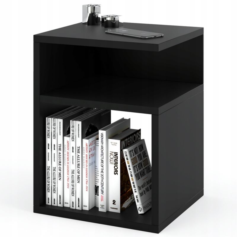 Szafka Nocna Stiv-Meble 32Cm Stolik Czarny Mat 32X30X41 Cm 1Szt.