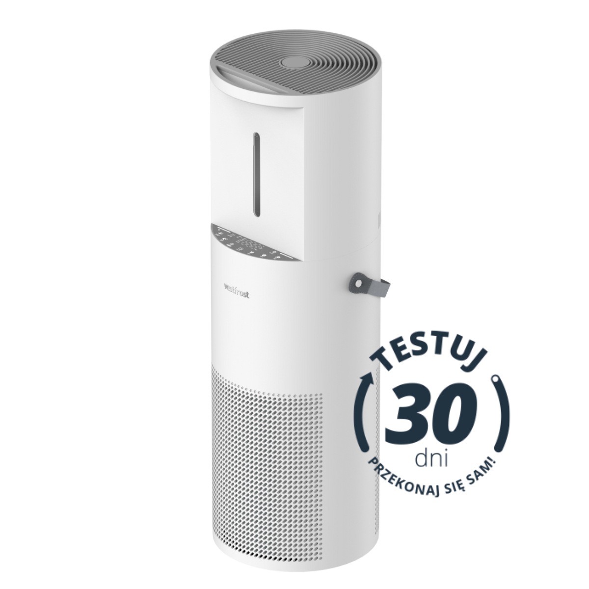 Oczyszczacz powietrza Vestfrost VPE2S60WH z nawilżaczem (zbiornik 4 litry). Oczyszczacz i nawilżacz do 60m2.