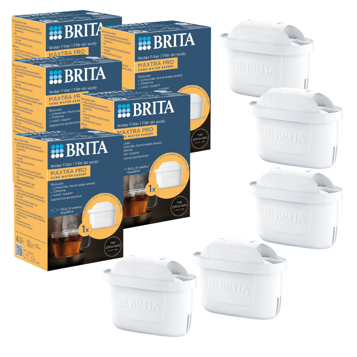Zestaw 5 sztuk BRITA Maxtra PRO Hard Water Expert. Następca wkładu BRITA Hard Water.