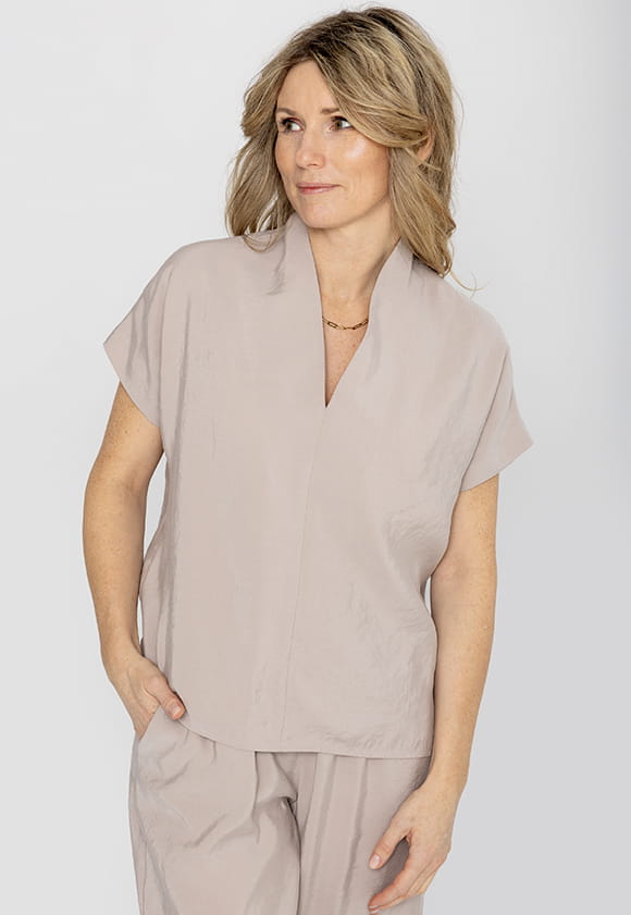 Lillow - BLUZKA ROSSI z modalu - piaskowa - Uszyto w Polsce