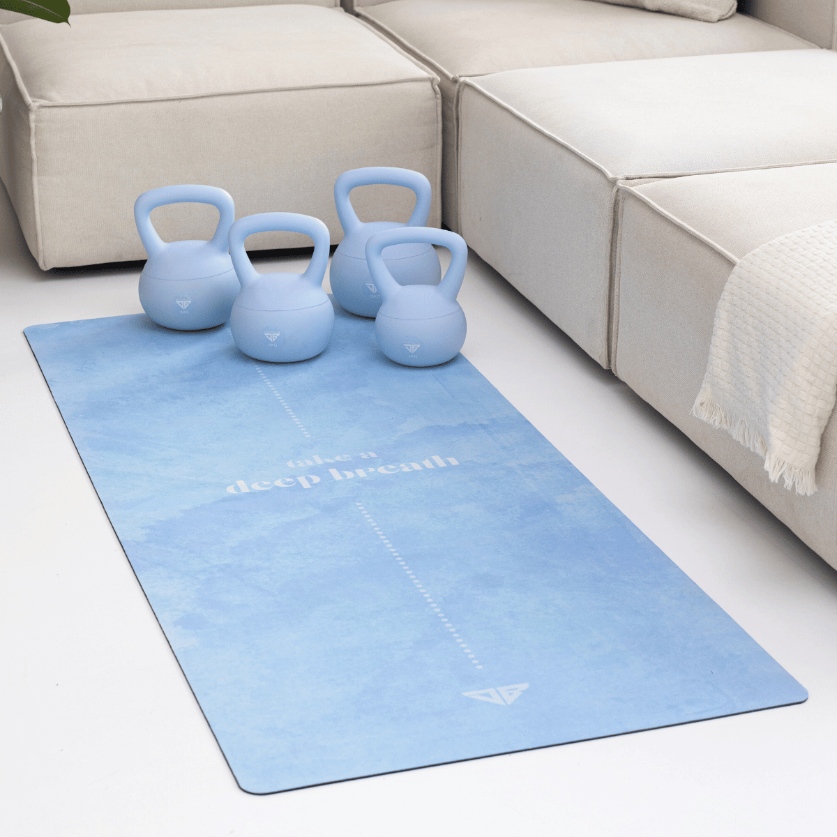 Zestaw Blue - Kettlebells i Mata do ćwiczeń - Deep Breath