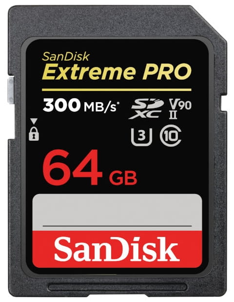 SanDisk SDXC 64GB Extreme PRO 300/260MB UHS-II U3 V90 SDSDXDK-064G-GN4IN - Henryx24