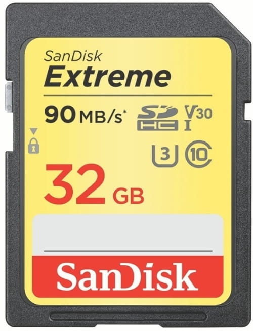 SanDisk SDHC 32GB Extreme 90/40MB/s U3 class 10 SDSDXVE-032G-GNCIN - Henryx24