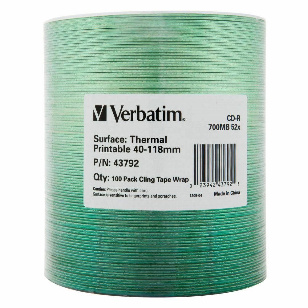 Verbatim CD-R x52 700MB PRINT T s-100 Thermal 43792 - Henryx24