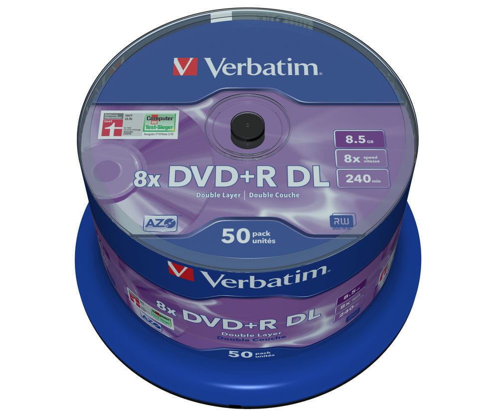 Verbatim DVD+R DL x8 8,5GB c-50 97000AZO - Henryx24