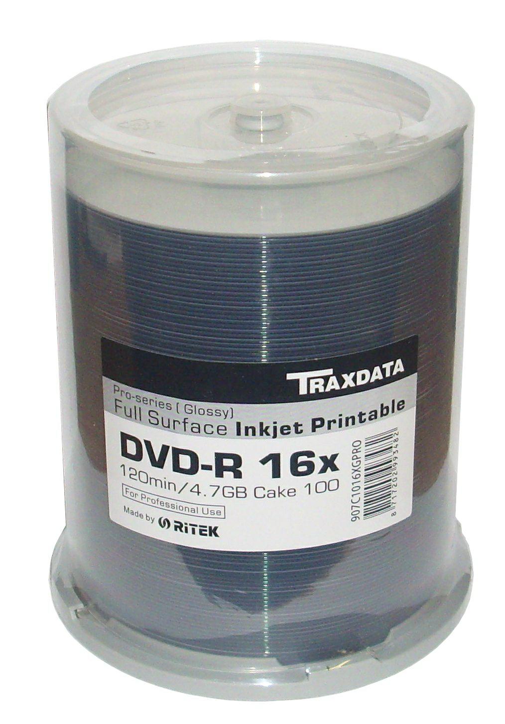 RITEK DVD-R x16 4,7GB PRINT GLOSSY c-100 traxdata 907C1016XGPRO - Henryx24