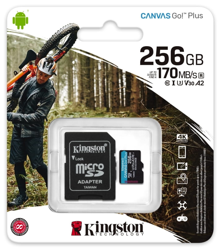 KINGSTON Micro SDXC 256GB SDCG3/256GB 170 A2 U3 V30 - Henryx24