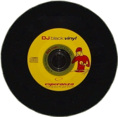 ESPERANZA CD-R Vinyl x48 700MB s-100 DJ Black VINYL - Henryx24