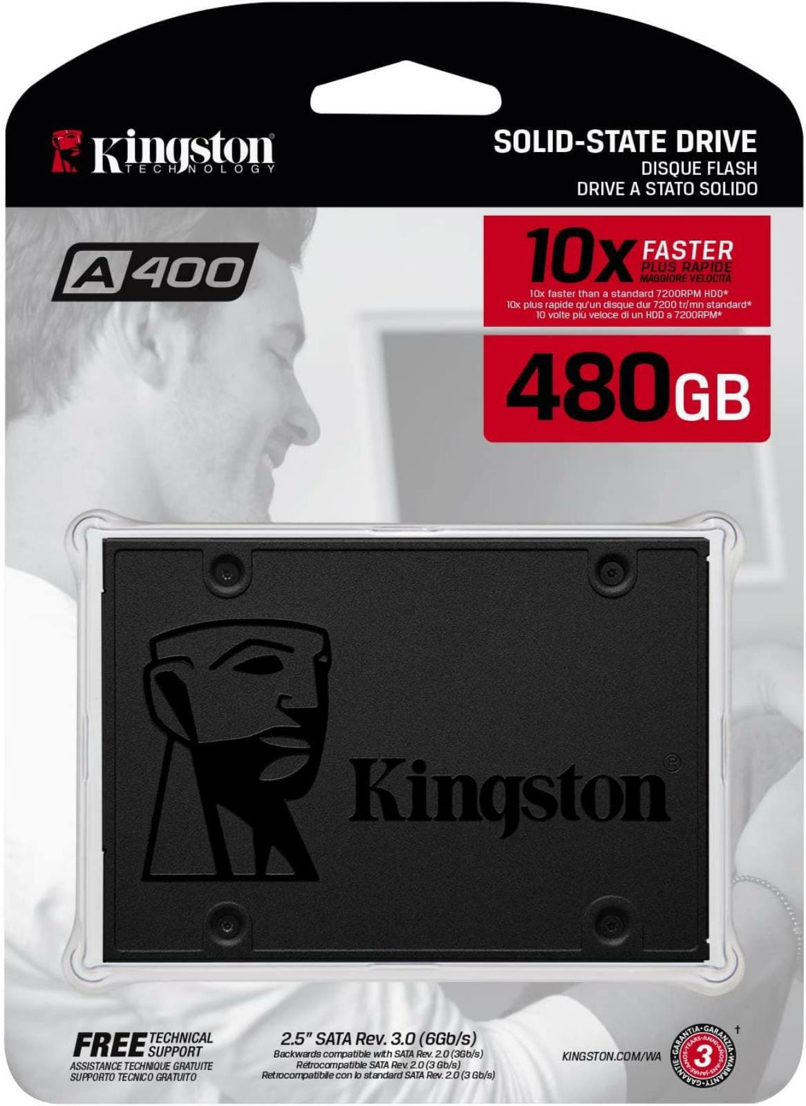 KINGSTON Dysk SSD 480GB A400 320/500 SA400S37/480 - Henryx24