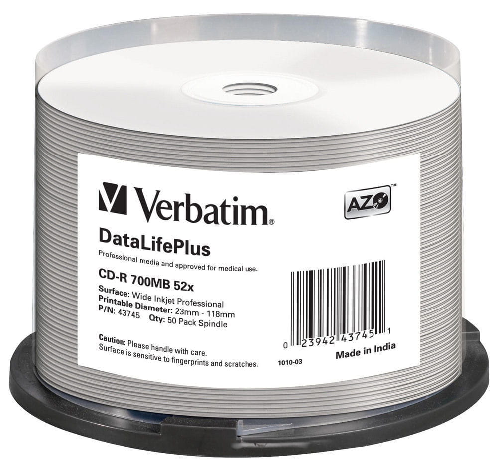 Verbatim CD-R x52 700MB PRINT c-50 43745 DataLifePlus bez ID - Henryx24