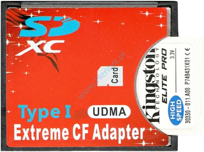 Adapter SD na CF Compact Flash SDHC, SDXC - Henryx24