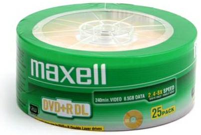 MAXELL DVD+R DL x8 8,5GB PRINT s-25 276078.40.TE - Henryx24