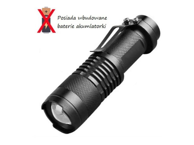 Latarka LED mini metalowa 10cm 4037 lat4037 - Henryx24