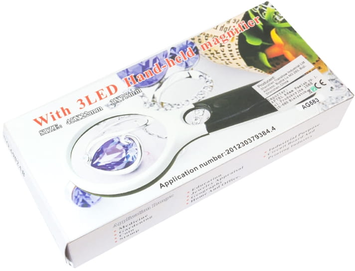 Lupa powiększająca 3 LED 45x AG583 - Henryx24