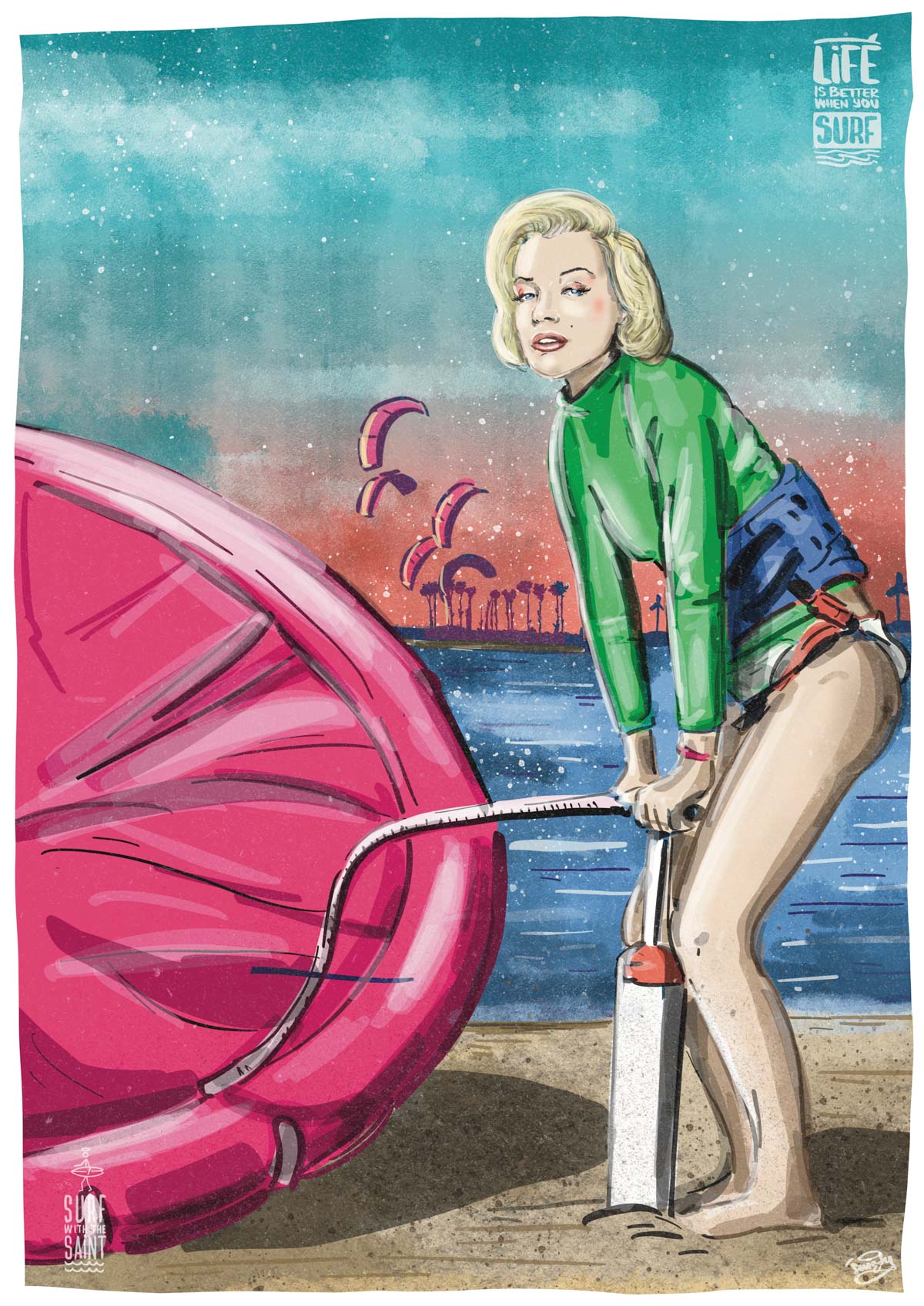 Plakat SurfWithTheSaint – Marylin