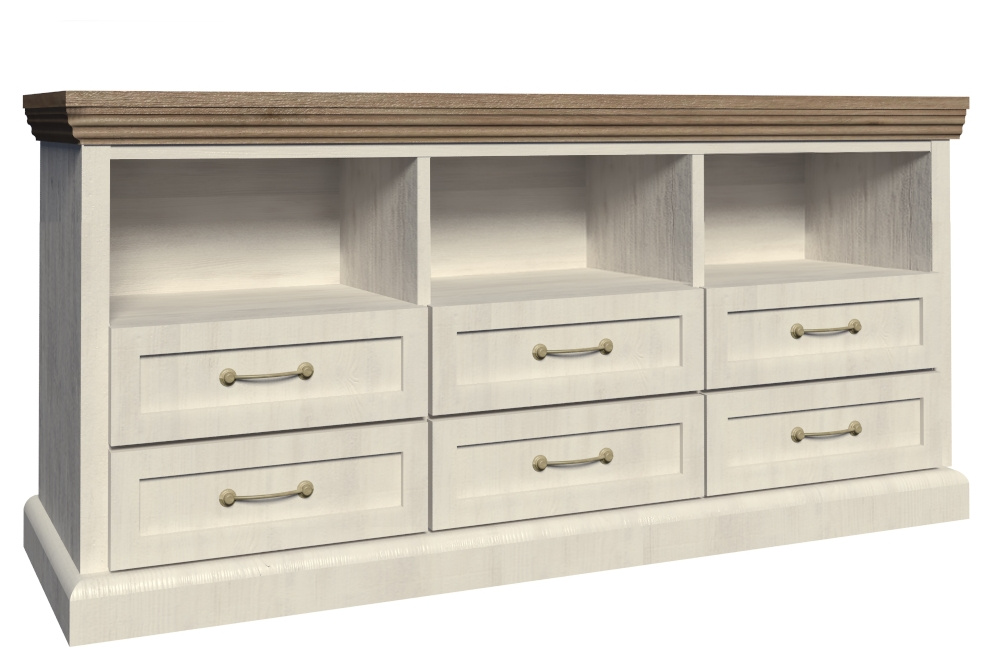 Szafka RTV z szufladami prowansalska ROZANO