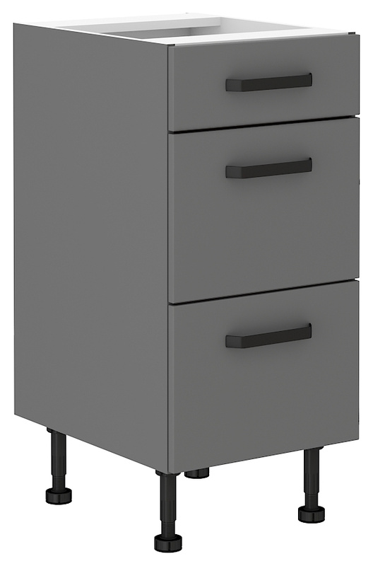 Dolna szafka kuchenna z szufladami 40 cm NEPO antracyt