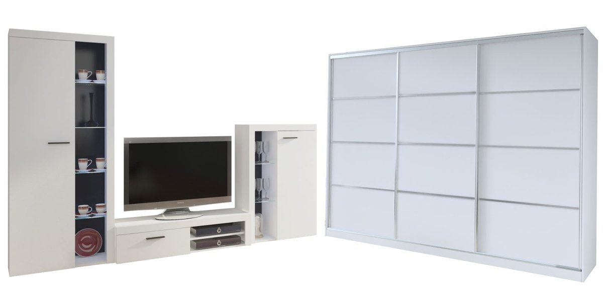 Meblościanka do salonu SAMBA Szafa z lustrem TOP 250