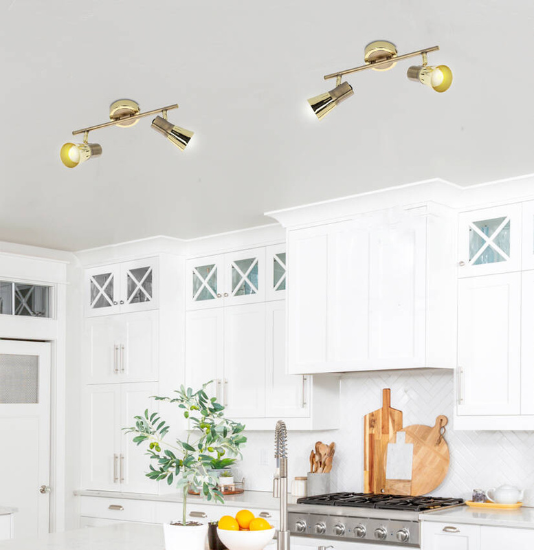 Brązowa lampa ścienna listwa 2xE14 do salonu ARENA metal