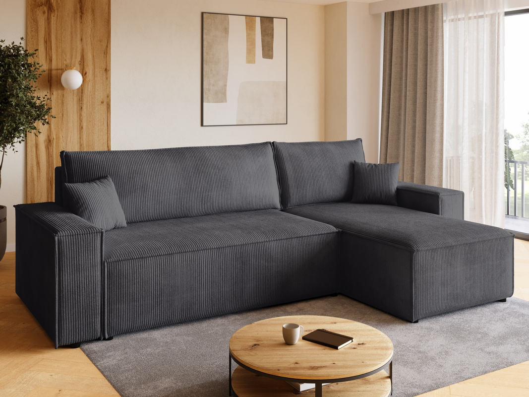 Szara rogówka rozkładana z funkcją spania i pojemnikiem ADI